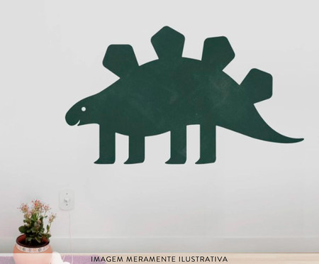 Adesivo de Parede Lousa Dinossauro Estegossauro Verde - Hometeka | WestwingNow