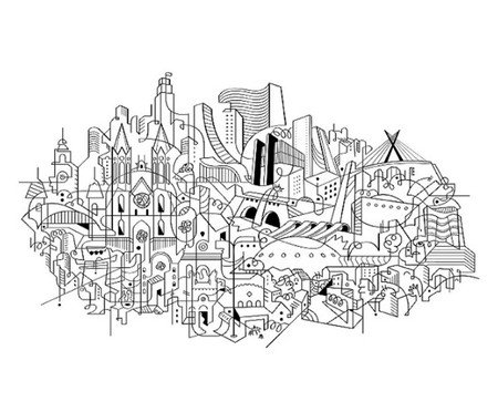 Pôster Skyline Releitura Sp - Hometeka | WestwingNow