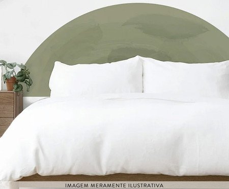 Adesivo de Parede Cabeceira Arco Verde Queen - Hometeka | WestwingNow