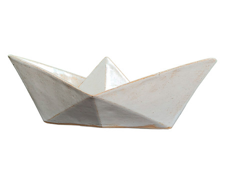 Barco Decorativo em Cerâmica  - Hometeka