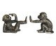 Jogo de Porta Livro Macacos Preto, Preto | WestwingNow