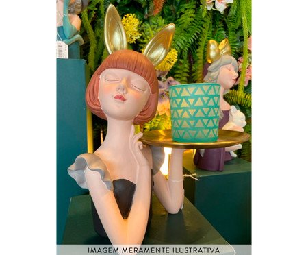 Escultura Mulher com Bandeja Colorido | Westwing