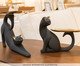Escultura Gato Preto Sentado com Bandeja, Preto | WestwingNow