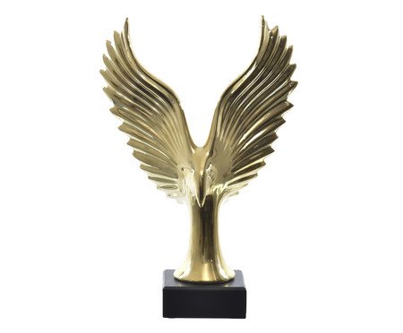 Escultura Passáro Dourado na Base | Westwing