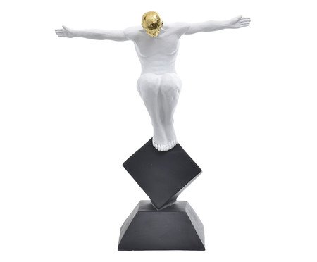 Escultura Homem na Base Branco e Preto | Westwing