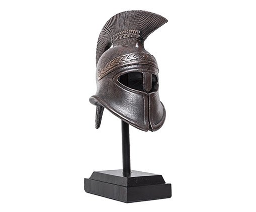 Escultura Elmo Gladiador Marrom, Marrom | WestwingNow
