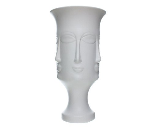 Vaso Faces Branco, Branco | WestwingNow