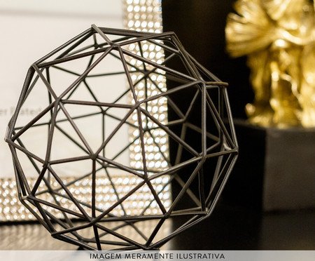 Escultura Geometrico Aramada Preta | Westwing