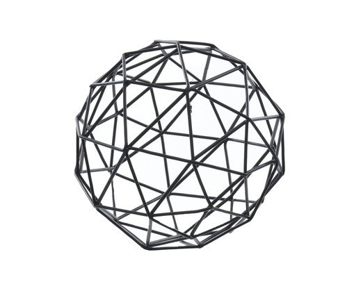Escultura Geometrico Aramada Preta, Preto | WestwingNow