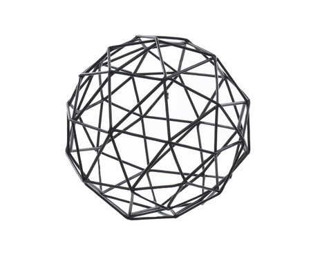 Escultura Geometrico Aramada Preta | Westwing