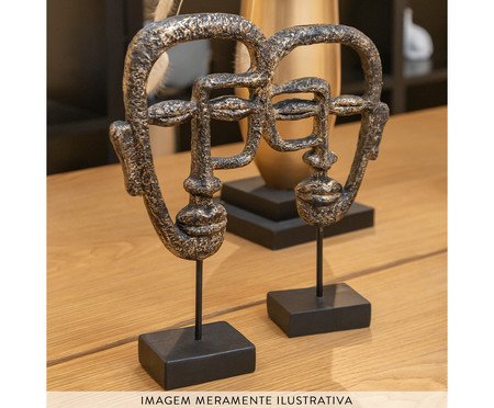 Escultura Face Preto | Westwing