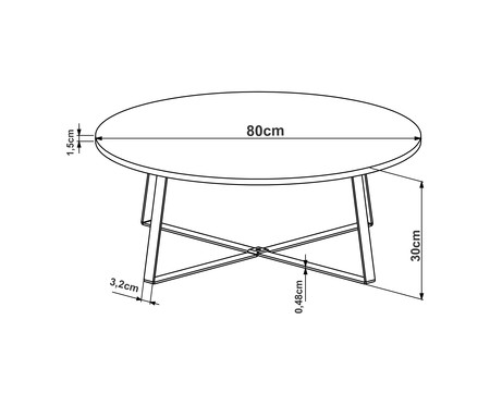 Mesa de Centro Ollier Dourada II | WestwingNow