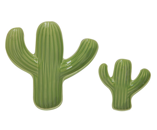 Jogo de Pratos Decorativos Cactus, green | WestwingNow