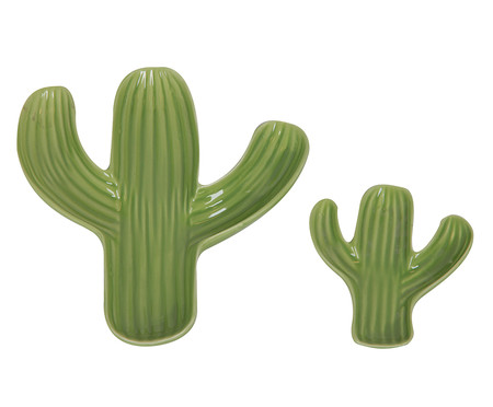 Jogo de Pratos Decorativos Cactus