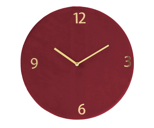 Relógio Teodoro em Veludo Vermelho, red | WestwingNow
