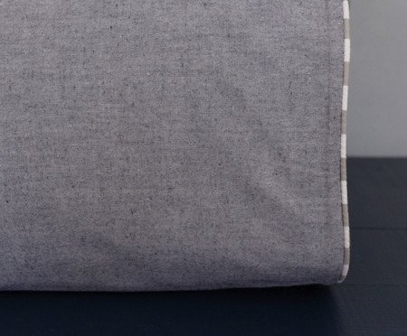 Capa de Edredom Chambray Cata Preto Cinza | WestwingNow