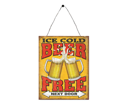 Placa Decorativa Ice Cold Beer, Colorido | WestwingNow