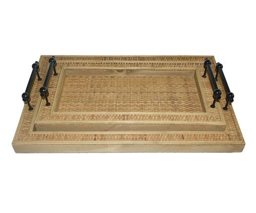 Jogo de Bandejas Decorativas Frodo, Marrom | WestwingNow