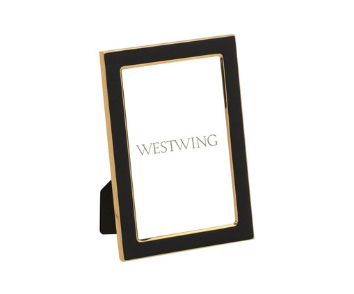 Porta-Retrato Dourado e Preto, Dourado | WestwingNow