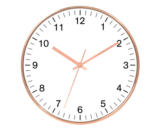 Relógio de Parede Rosalinda - Branco, Branco, Rosé | WestwingNow