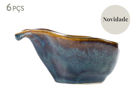 Jogo de Molheiras Oval Orgânico Oceano Azul | Westwing