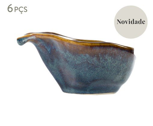 Jogo de Molheiras Oval Orgânico Oceano Azul, azul | WestwingNow