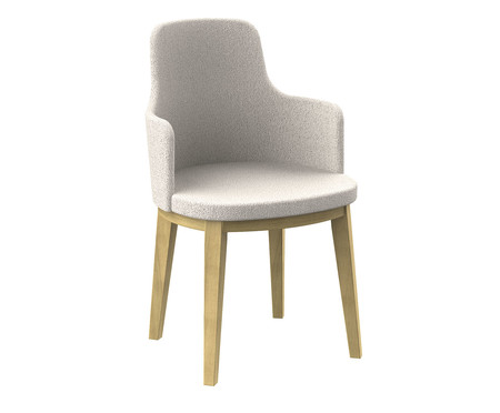 Cadeira Mary com Braço Bouclê Branco | WestwingNow