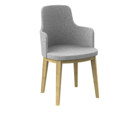 Cadeira Mary com Braço Bouclê Cinza | WestwingNow