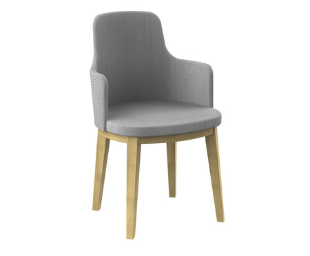 Cadeira Mary com Braço Cinza | WestwingNow