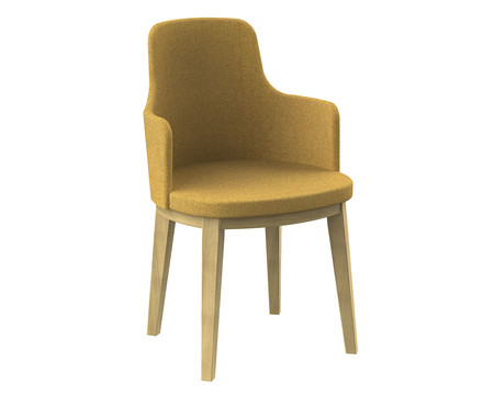 Cadeira Mary com Braço Amarelo