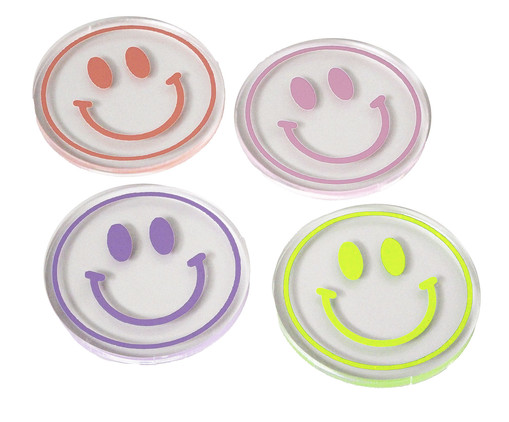 Jogo de Porta-Copos Smiley, multicolor | WestwingNow