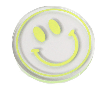 Porta-Copo Smiley Amarelo Neon