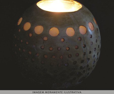 Luminária Vela Decorativa em Casca de Coco Natural - Hometeka | WestwingNow