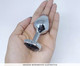 Plug Anal Cromado de Coração com Pedra Preta - 8X3,5cm, Prata ou Metálico | WestwingNow