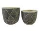 Jogo de Cachepots Guarachi Preto e Branco, black | WestwingNow