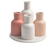 Jogo de Vasos em Porcelana Cute  - Rosa, Branco e Rosa | WestwingNow