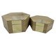 Jogo de Caixas Decorativas Apaza Natural e Dourado, gold | WestwingNow
