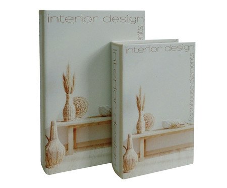 Jogo de Book Box Huallpa Cinza | Westwing