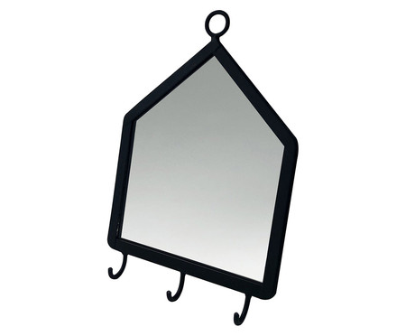 Espelho com Gancho Home Mirror - Preto