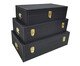 Jogo de Baús de Preto Qantuta Preto e Dourado, black | WestwingNow