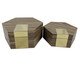 Jogo de Caixas Decorativas Phati Marrom Escuro e Dourado, brown | WestwingNow