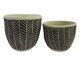 Jogo de Cachepots Callisaya Preto e Branco, black | WestwingNow