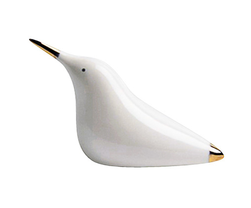 Adorno em Porcelana Stylized Bird - Branco, Branco | WestwingNow