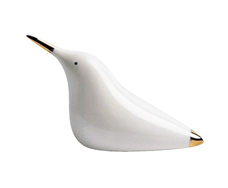 Adorno em Porcelana Stylized Bird - Branco