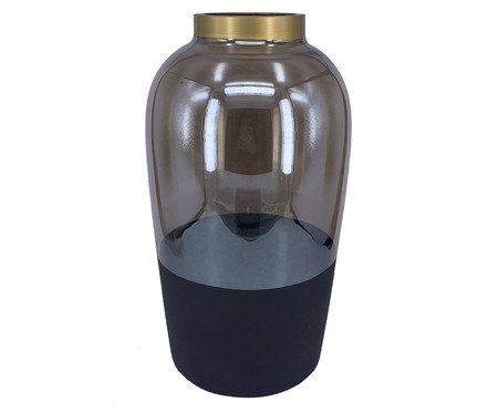 Vaso Carani Fume Preto e Dourado | Westwing