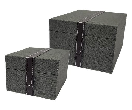 Jogo de Porta-Joias Katari Cinza e Preto, black | WestwingNow