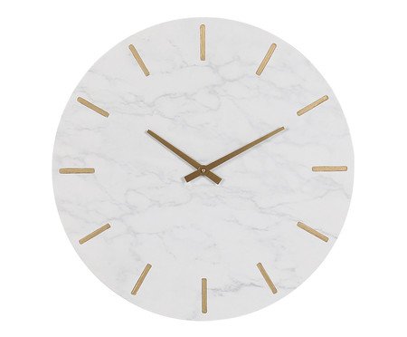 Relógio de Parede Llusco Branco e Dourado | Westwing