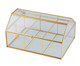 Caixa de Vidro e Metal Iratama Dourado, Dourado | WestwingNow