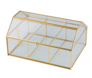 Caixa de Vidro e Metal Iratama Dourado | WestwingNow