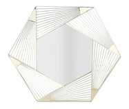 Espelho Geometrico com Moldura de Metal Dourado | WestwingNow